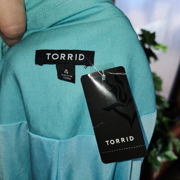 25108 NWT!!!  Torrid Cutaway Aqua Blazer Size 4X MSPR $58 - Picture 8 of 11